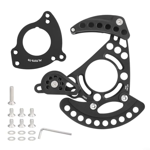 Puupaa Mountainbike Kettenführung Einzelscheibenschutz für 32T 38T Kettenblätter kompatibel mit ISCG03 ISCG05 Tretlagern mit BB-Schraubgewinde (schwarz) von Puupaa