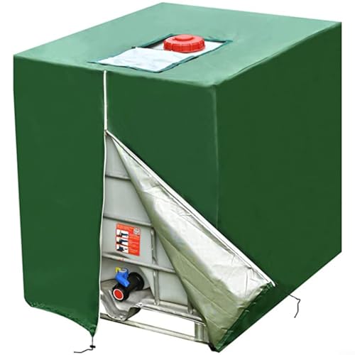 Puupaa Outdoor IBC Tankabdeckung Oxford Tuch Schutzhülle für 1000L Wasserspeicher Behälter mit verstellbaren Windgurten von Puupaa