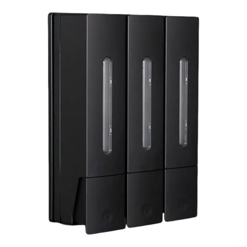 Puupaa Seifenspender zur Wandmontage, 400 ml Seifenspenderpumpe für Shampoo, Duschgel und Lotion, Badezimmer-Organizer für Hotel, Büro, Zuhause (schwarz) von Puupaa