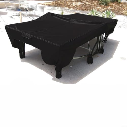 Puupaa Strapazierfähige Tischtennis-Abdeckung, wetterbeständig, Schutzschild für Tischtennisplatte, schwarz (140 x 70 x 73 cm) von Puupaa