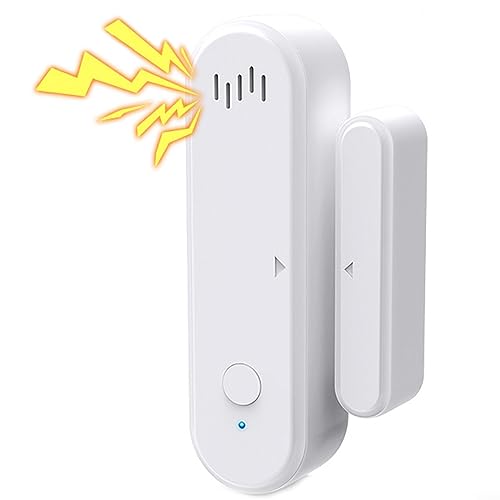 Puupaa Tuya Tür-Alarm-Sensor, intelligenter WLAN-Alarm, Erinnerung, Fernbedienung, magnetischer Sensor, App-Steuerung, Heimsicherheitsalarmanlage für Haus, Geschäft, Büro, Garage (90 x 25 x 20 mm) von Puupaa