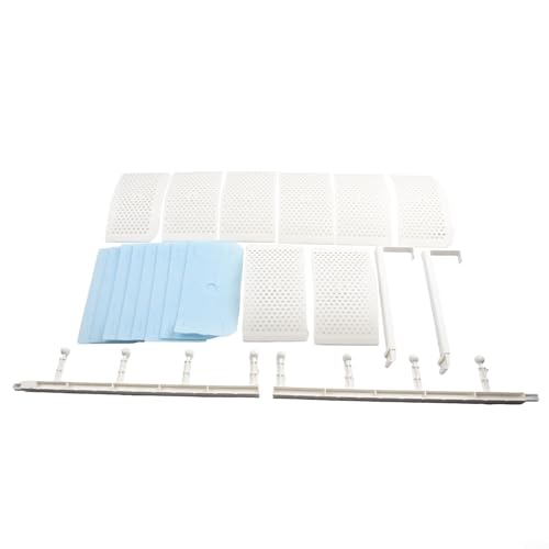 Puupaa Windabweiser für Klimaanlage, verstellbare Richtung, Wandmontage, AC-Schallschutz mit Filter, Baumwolloption, weiß, 20 x 90 cm (Baumwollfilter) von Puupaa