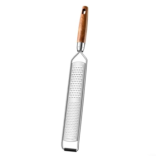 Robuste Käsereibe aus Edelstahl mit zwei feinen und groben Seiten zum Zesten von Zitronenschale, Knoblauch, Schokolade, Obst und Gemüse, ergonomischer Griff und einfache Reinigung von Puupaa