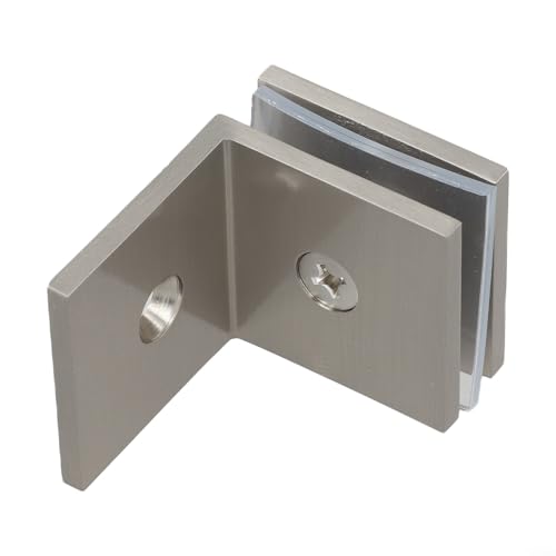 Robuster Messing-Glashalter für Duschen, einfache Installation mit verdecktem Design (gebürstet) von Puupaa