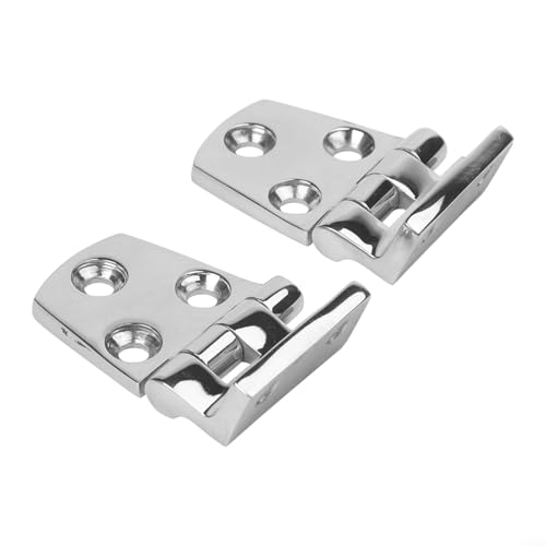 Set mit 2 rechtwinkligen Scharnieren aus Edelstahl 316 für versenkte Luken auf Booten und Fahrzeugen (38 x 54 mm) von Puupaa