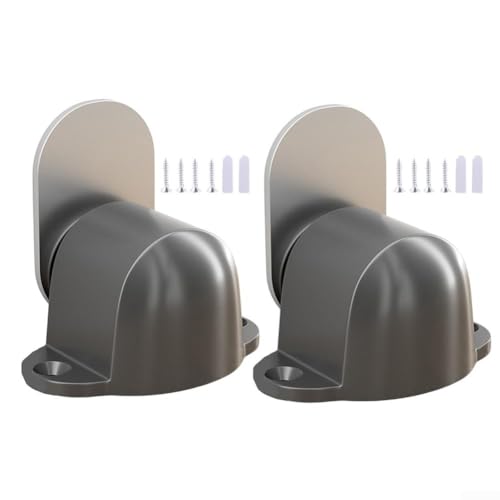 Starker magnetischer Türstopper, rostfreie Zinklegierung, Wandmontage für sicheren und sicheren Halt der Tür, Grau, 2 Stück Starker magnetischer Türstopper, rostfreie Zinklegierung, Wandmontage für sicheren und sicheren Halt der Tür, Grau, 2 Stück von Puupaa