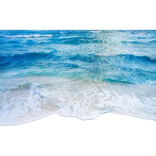 Strandszene Vinyl-Bodendekoration, einfach anzubringen, wiederverwendbar ohne Beschädigung von Puupaa