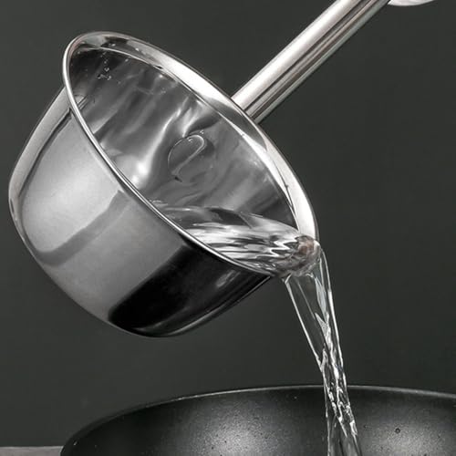 Suppenlöffel aus Edelstahl mit verlängerten Griffen sorgt für einfachen Zugang zu tiefen Suppentöpfen während der Zubereitung von Mahlzeiten (12 cm) von Puupaa
