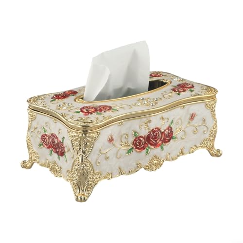 Taschentuchbox mit einzigartigem Vintage-Touch, perfekt zur Verschönerung Ihrer Wohnkultur (weiß) von Puupaa