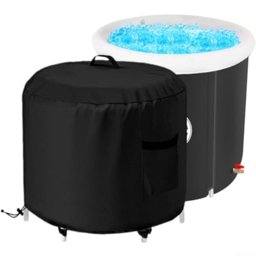 Tragbare Eisbad-Abdeckung mit wasserdichtem 600D-Oxford-Gewebe, verstellbare Saumkordel für sicheren Sitz, staubdichter und wetterbeständiger Schutz für kalte Tauchwannen Tragbare Eisbad-Abdeckung mit wasserdichtem 600D-Oxford-Gewebe, verstellbare Saumkordel für sicheren Sitz, staubdichter und wetterbeständiger Schutz für kalte Tauchwannen von Puupaa