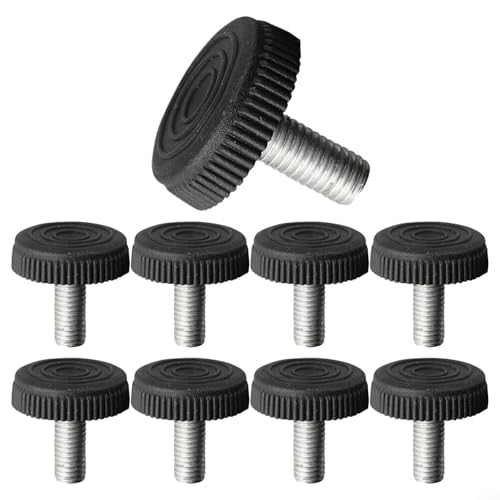 Verstellbare Möbelfüße, 10 Stück, schwarze Kunststofferhöhungen zur Höhenverstellung und Geräuschreduzierung (M10 x 35 x 25 mm) von Puupaa