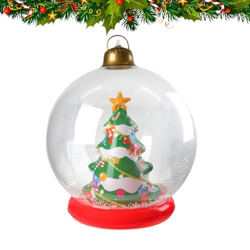 Puwaiio Aufblasbare Weihnachtskugeln Für Draußen,Dekorierte Kugeldeko | Große Festliche Deko Für Eingangstor Garten Terrasse Hof Rasen von Puwaiio