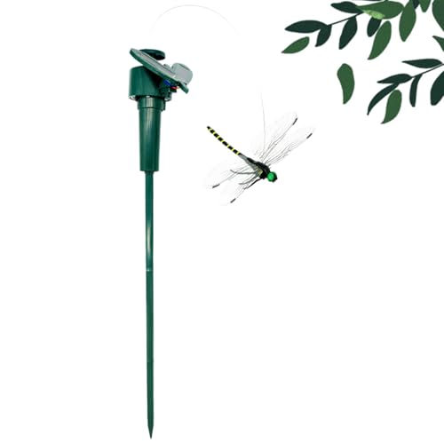 Puwaiio Fliegenabwehr Solar,Solarlampe Fliegenvertreiber Libellen Steckspitzen | Einfache Montage Gartenstecker Für Garten Terrasse Weg von Puwaiio
