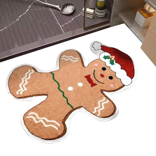 Puwaiio Front Door Mat Gingerbread Man | 50,0 x 80,0 cm Keksdesign Badematte | Nachbildung Kaschmir Rutschfester Teppich Für Flur Wohnzimmer Haus Indoor Outdoor Puwaiio Front Door Mat Gingerbread Man | 50,0 x 80,0 cm Keksdesign Badematte | Nachbildung Kaschmir Rutschfester Teppich Für Flur Wohnzimmer Haus Indoor Outdoor von Puwaiio