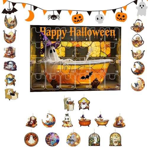 Puwaiio Ghost Reading Ornament - 2D Acrylic Ghost Reading Ornaments Set for Halloween Decor | Pendants for Door Window Tree Party Decor, 24 Days Of Holiday Countdown Calendar for Kids Adults Puwaiio Ghost Reading Ornament - 2D Acrylic Ghost Reading Ornaments Set for Halloween Decor | Pendants for Door Window Tree Party Decor, 24 Days Of Holiday Countdown Calendar for Kids Adults von Puwaiio