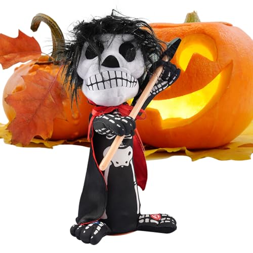 Puwaiio Halloween Skelett, Gruseliges Sound Skelett Deko, Figur Mit Soundeffekt Und Leuchtenden Augen Für Tischdekoration Indoor Party Zuhause Fest Spukhaus Puwaiio Halloween Skelett, Gruseliges Sound Skelett Deko, Figur Mit Soundeffekt Und Leuchtenden Augen Für Tischdekoration Indoor Party Zuhause Fest Spukhaus von Puwaiio