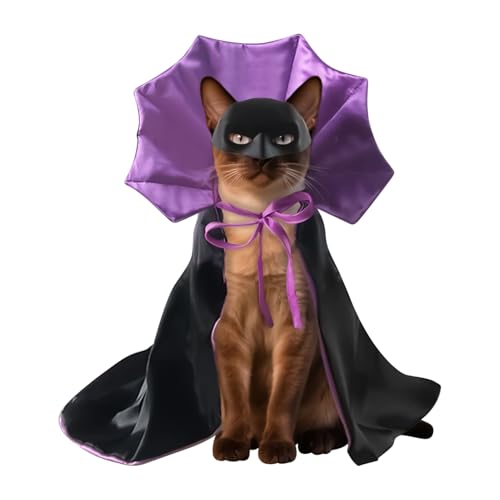 Puwaiio Katzen Halloween Kostüm,Haustier Zubehör Outfit Dekoration Kapuze | Atmungsaktives Design Katzenzubehör Für Aktivitäten Geburtstag Feiertag Ausflug Spielzeug Puwaiio Katzen Halloween Kostüm,Haustier Zubehör Outfit Dekoration Kapuze | Atmungsaktives Design Katzenzubehör Für Aktivitäten Geburtstag Feiertag Ausflug Spielzeug von Puwaiio