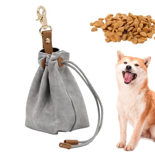 Puwaiio Leckerlibeutel für Hunde, Leckerlibeutel für das Haustiertraining | Tragbare Hundetrainings-Leckerli-Tasche aus | Kordelzug-Design, wasserdichte Snack-Tasche, Trainingstasche für Wandern, von Puwaiio