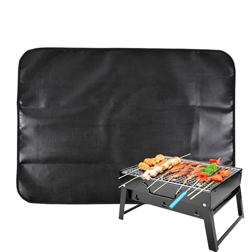 Puwaiio Matte Für Unter Dem Grill,Beidseitige Feuerfeste Grillmatten Für Terrasse | Wasserdichter Hitzebeständiger Terrassenschutz Für Balkon Garten Camping Picknick Draußen von Puwaiio