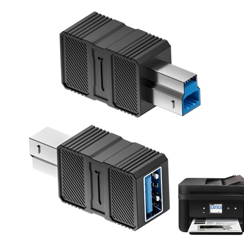 Puwaiio USB-Druckeradapter, USB-auf-B 3.0 Druckeranschluss Konverter, Plug & Play Stecker Mit Hochgeschwindigkeits-Datenübertragung Für Scanner, Dockingstation Und Computer von Puwaiio