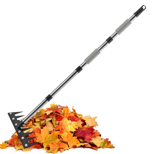 Puwaiio Unkrautzieher mit langem - Robuster Eisen Unkrautrechen mit langem - Ergonomischer Ausreißer Zur Bodenlockerung Reinigung Von Kiefernnadeln Garten Rasen Puwaiio Unkrautzieher mit langem - Robuster Eisen Unkrautrechen mit langem - Ergonomischer Ausreißer Zur Bodenlockerung Reinigung Von Kiefernnadeln Garten Rasen von Puwaiio