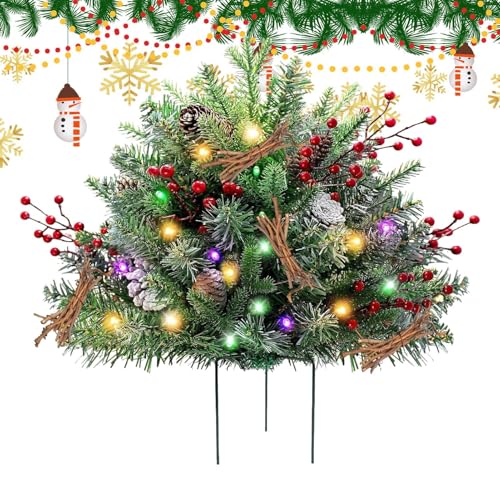 Puwaiio Weihnachtsdekoration Für Pflanzgefäße – 27 Zoll Große Künstliche Pflanzgefäßfüller Mit Lichtern, Beleuchtete Pflanzbüsche Zu Weihnachten, Weihnachts Pflanzkübel Filler Für Draußen Puwaiio Weihnachtsdekoration Für Pflanzgefäße – 27 Zoll Große Künstliche Pflanzgefäßfüller Mit Lichtern, Beleuchtete Pflanzbüsche Zu Weihnachten, Weihnachts Pflanzkübel Filler Für Draußen von Puwaiio