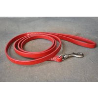Rote Lederleine 4 Fuß By 1/2 Zoll Custom Leder Hundeleine Frei Name Personalisiert Leine von Puzzimals