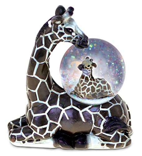 COTA Global Giraffe Schneekugel - Wildtiere Tier Wasserkugel Figur mit funkelndem Glitzer, Zoo Sammlerstück Neuheit Ornament für Wohnkultur, für Geburtstage, Weihnachten, Valentinstag - 45 mm von Puzzled