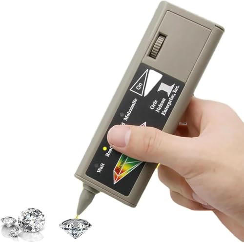 Diamant- und Moissanit-Tester, Diamant-Selektor, hochpräziser Schmuck-Diamanten-Tester-Stift, leicht zu tragen für Nicht-Diamant, synthetischer Moissanit oder echter Diamant-Tests von Pveanns
