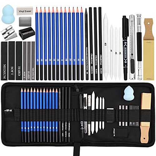 36Stück Skizzierstifte Set,Sketching Pencil Zeichenset Bleistifte Skizzieren Zeichenstifte Profi Art mit Graphit Kohlestifte Stick Werkzeuge und Kit Bag für Künstler Schüler Lehrer Erwachsene Anfänger 36Stück Skizzierstifte Set,Sketching Pencil Zeichenset Bleistifte Skizzieren Zeichenstifte Profi Art mit Graphit Kohlestifte Stick Werkzeuge und Kit Bag für Künstler Schüler Lehrer Erwachsene Anfänger von Pwsap