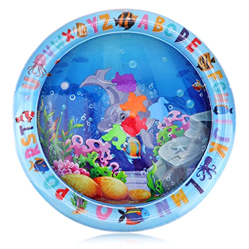 Aufblasbare Krakenförmig Runde Wassermatte Säuglinge und Kleinkinder Wasserspielmatte, 26x26In Baby Aquarium Matte ab 3 6 9 12 Monate Spaßaktivitäten Das Stimulationswachstum Ihres Baby mit Pumpe Aufblasbare Krakenförmig Runde Wassermatte Säuglinge und Kleinkinder Wasserspielmatte, 26x26In Baby Aquarium Matte ab 3 6 9 12 Monate Spaßaktivitäten Das Stimulationswachstum Ihres Baby mit Pumpe von Pwsap