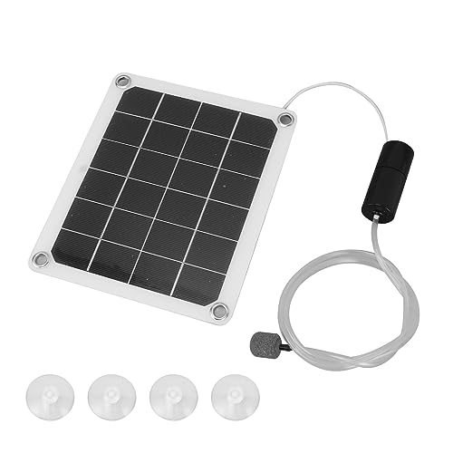 Pwshymi 20W Solar Teichlern, Geräuschloser Solar -Aquariumluftpumpe mit Luftblasensteinen für Fischpond -Sauerstoffmaterial von Pwshymi