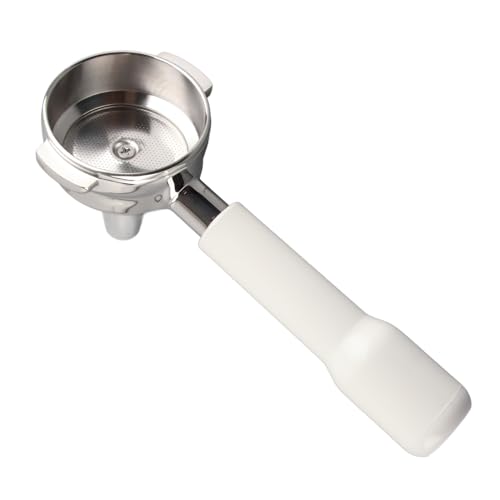 Pwshymi 58 Mm Kaffee Portafilter, Single -Ausgussfeinnetz Edelstahl Abtrennbarer Kaffeemaschinezubehör für Zuhause (Weiß) von Pwshymi