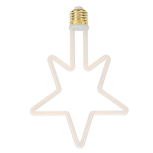 Pwshymi Glühbirne, 5-zackiger Stern E27/E26 LED-Licht für Restaurants für Zuhause für Cafés von Pwshymi