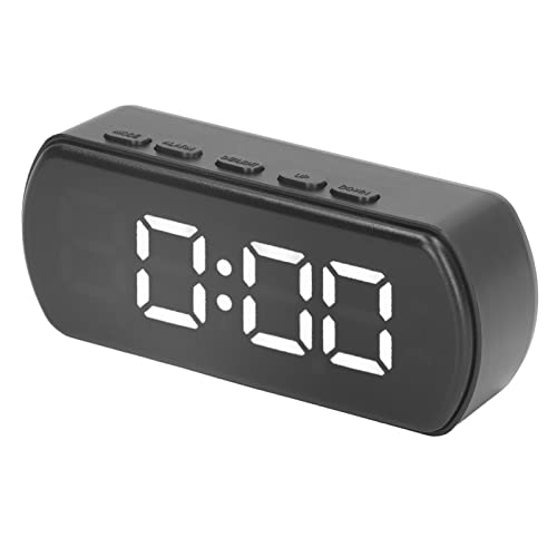 Pwshymi Intelligenter Digitaler Wecker mit LED-Anzeige, Schlummerfunktion, Temperatur – Kleine Elektronische Schreibtischuhr für Küche, Büro, Schlafzimmer, Energiesparende (Weiß) von Pwshymi