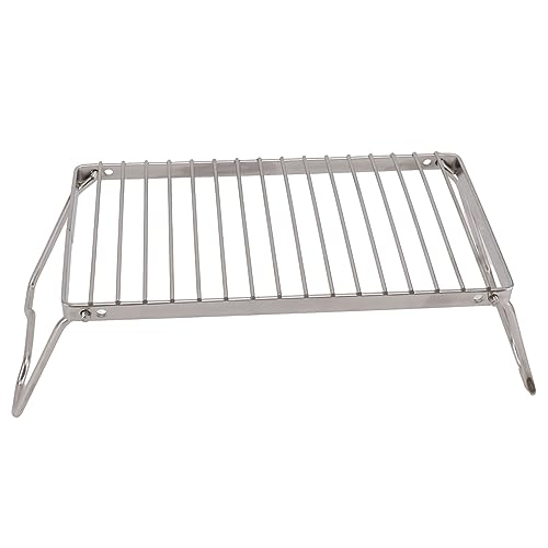Pwshymi Klappbarer Campingrost, Rucksackpackungsgrill Camp Fire Racks Edelstahl Verstellbare Höhe für das Picknick Im Freien Travel von Pwshymi