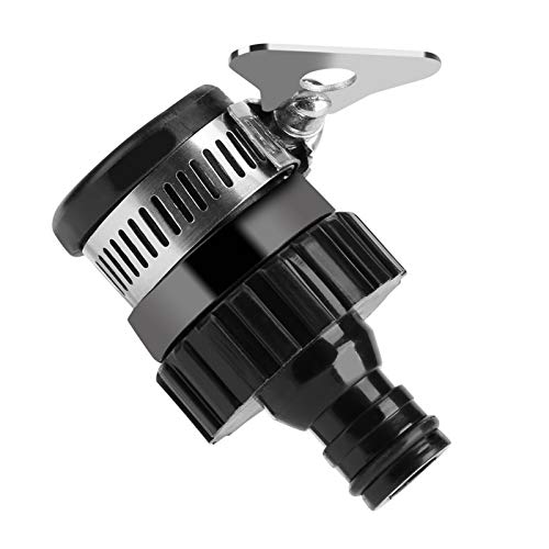 Pwshymi Mischbatterie Schlauchanschluss Gewindeloser Wasserhahn Adapter Mischer Küche Garten Schlauchanschluss Klemme Wasserhahn Adapter für Schlauchleitung Outdoorliving von Pwshymi