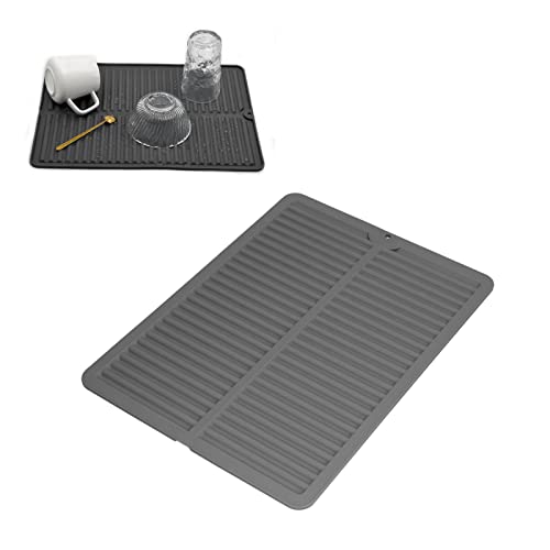 Pwshymi Silikonschale Trocknungsmatte, Schnell Selbst Abfließende Abflusspolstermatte für Küchentheke oder Waschbecken Pwshymi Silikonschale Trocknungsmatte, Schnell Selbst Abfließende Abflusspolstermatte für Küchentheke oder Waschbecken von Pwshymi