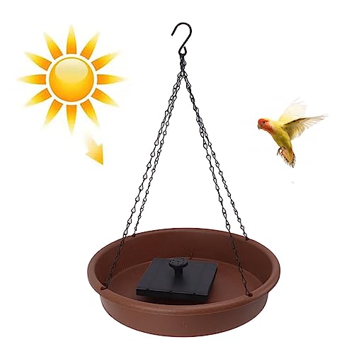 Pwshymi Solar Bird Bad Brunnen, 1,4W Hängende Vogelbadpumpe Schüssel mit 6 Düsen für Garten Im Freien Hof von Pwshymi