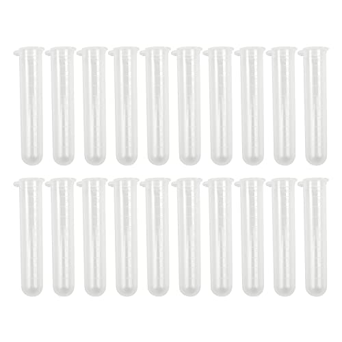 Pxyelec 50 Stück 10 ml Kunststoff EP Reaktionsgefäße Labor Zentrifuge Tube Reagenzglas Probenbehälter Flüssigkeit Runde Unterseite mit Schnappverschluss von Pxyelec