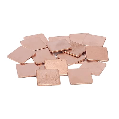 Pxyelec IC-Chipsatz GPU CPU Thermo-Kühlkörper Kupfer Pad Unterlegscheibe Größe 20 x 20 x 1,0 mm 20 Stück von Pxyelec