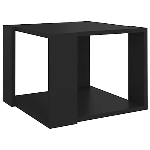 Pxznbe Kaffeetische Seitentisch Telefon Basen Moderne Beistelltische Wohnzimmer oder Schlafzimmer Starke Tischplatte Schwarz 40x40x30cm von Pxznbe
