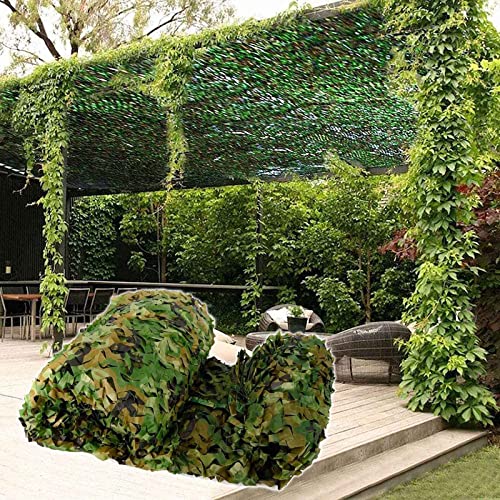 Garten Tarnnetz 2m 3m 4m 5m 6m 7m 9m 10m,Sonnenschutz Tarnung Netz,Bundeswehr Verstärktes Camouflage Netz,Autoabdeckung,Tarnnetz Sichtschutz,Für Waldcamping Jagddekoration,Jungle-4x8m(13.1*26.2ft) von Pxzybd