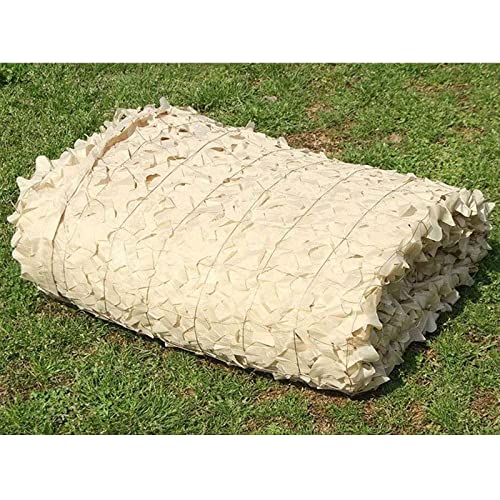 Pxzybd Tarnnetz Beige,Gartenschattennetz,Militärisch Verstärktes Camouflage Netz,Leichtes Sonnenschutznetz,Sichtschutz Tarnung Netz,Autoabdeckung,Camping,Jagd,Dekoration,Beige-2x3m(6.6 * 9.8ft) von Pxzybd