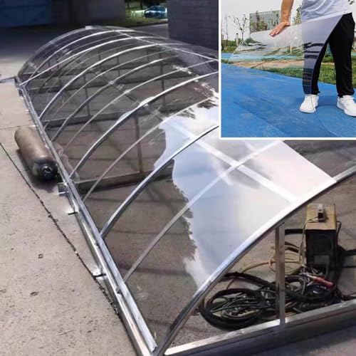 Transparente Polycarbonat Dachplatten,Dachplatte Für Garten Gewächshaus Pergola Überdachung,1mm Frühbeet Ersatz Kunststoffplatten,Regensichere Uv Schutz Abdeckungsplatte,W×L-0.6×5m(1.97*16.4ft) von Pxzybd