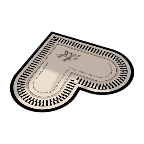 Elegante Herzform Küchenbodenmatten Für Öl Und Schlupffestigkeit Designs PVC Bodenschutzküchen Placemat Antislip Pad Pad von Pyasuye