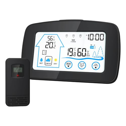 Innenhygrometer Freien Mit Farbe LCD Open Alarm & Temp Trend Comfort Indicators Digitaler Temperaturfeuchtigkeitsmonitor Innenhygrometer Freien Mit Farbe LCD Open Alarm & Temp Trend Comfort Indicators Digitaler Temperaturfeuchtigkeitsmonitor von Pyasuye