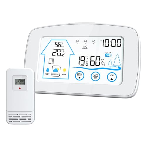 Innenhygrometer Freien Mit Farbe LCD Open Alarm & Temp Trend Comfort Indicators Digitaler Temperaturfeuchtigkeitsmonitor Innenhygrometer Freien Mit Farbe LCD Open Alarm & Temp Trend Comfort Indicators Digitaler Temperaturfeuchtigkeitsmonitor von Pyasuye