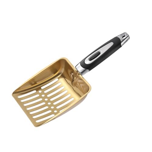 Pyasuye Großer Katzenstrauder Schaufel Metall Für Kätzchen Box Hohlkacke Sifter Schaufel Cleaner Cats Müllschöpfe Scooper von Pyasuye