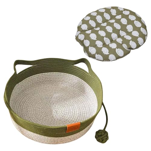 Pyasuye Katzenkratzkorb Nest Gewebte Matte Für Hunde Und Katzen Hundematte Nest Cartoon Kätzchen Mehrfachfarbe Baumwollseile Katzen Bett Mit Ohr Pyasuye Katzenkratzkorb Nest Gewebte Matte Für Hunde Und Katzen Hundematte Nest Cartoon Kätzchen Mehrfachfarbe Baumwollseile Katzen Bett Mit Ohr von Pyasuye